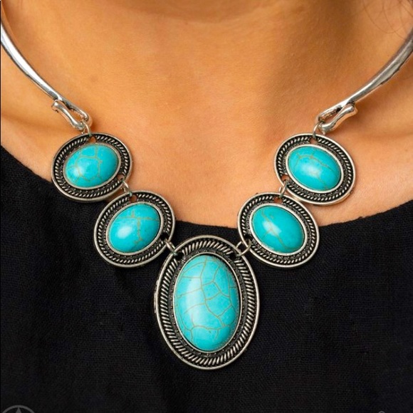 Turquoise necklace with matching bracelet